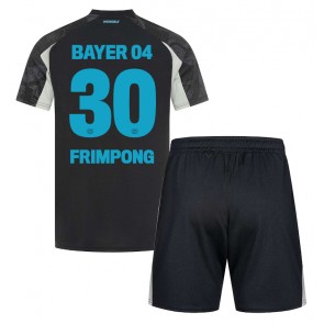 Billiga Bayer Leverkusen Jeremie Frimpong #30 Tredjeställ Barn 2024-25 Kortärmad (+ Korta byxor)